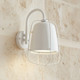 Caged Outdoor Wall Light White Caged Outdoor Wall Light White